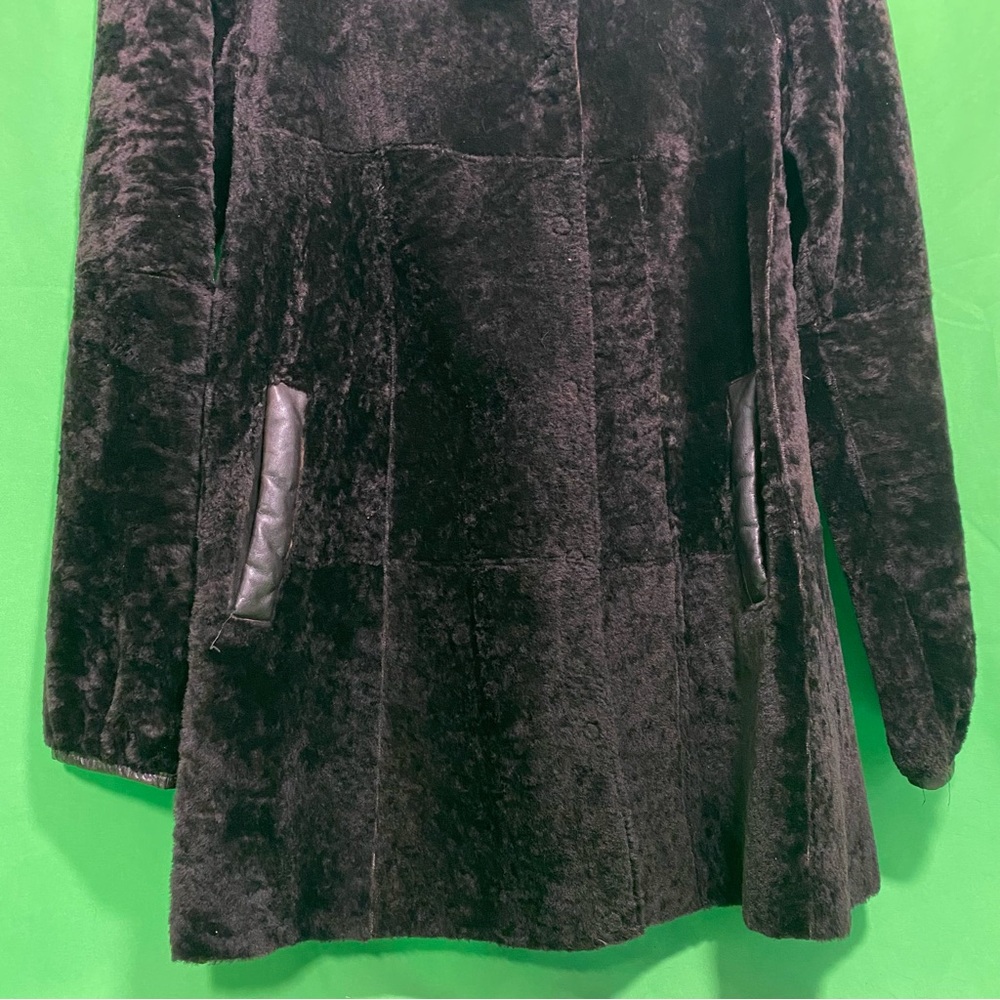Vintage Via Veneto Brown Genuine Shearling Teddy Coat Cozy Chic Outerwear